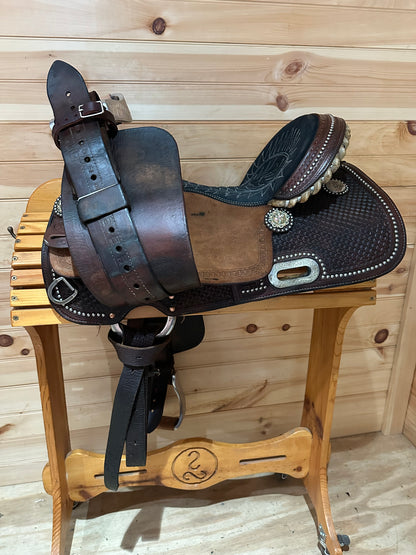15” Billy Cook Maker Sulphur, OK Barrel Racing Saddle Model 1530