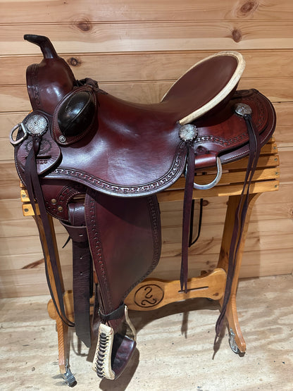 16” RW Bowman Mike Branch Natural Ride Western Ranch Saddle Model 3816