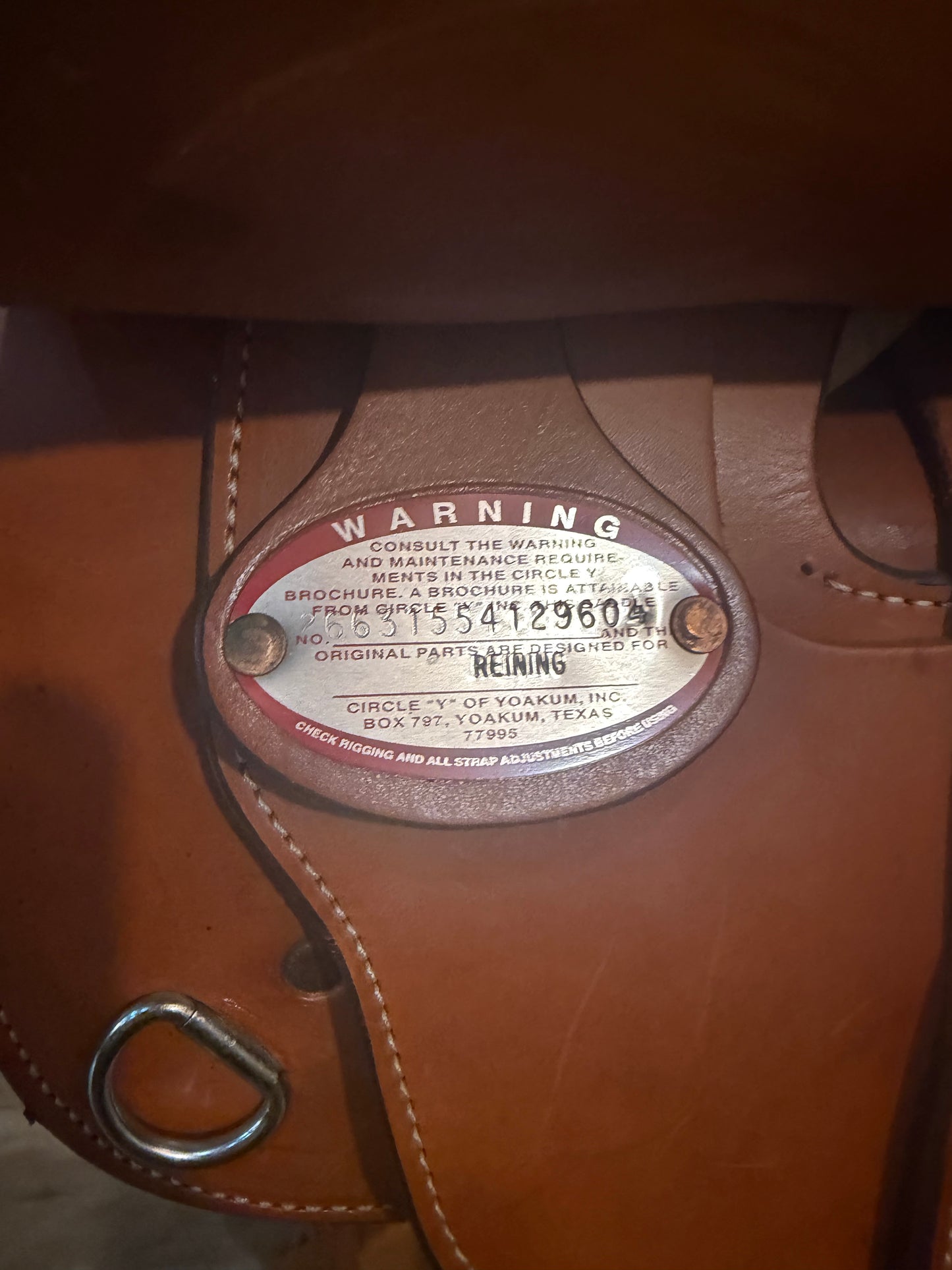 15.5” Circle Y Reiner Western Saddle Model 2663