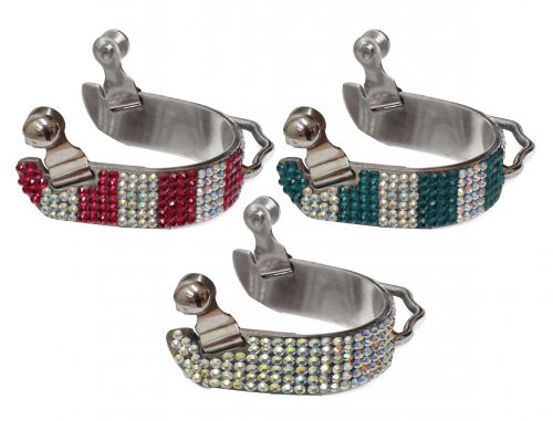Ladies size bling rhinestone bumper spurs