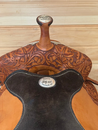 15” Billy Cook Maker Sulphur,OK Silver Barrel Racing Saddle Model 2000