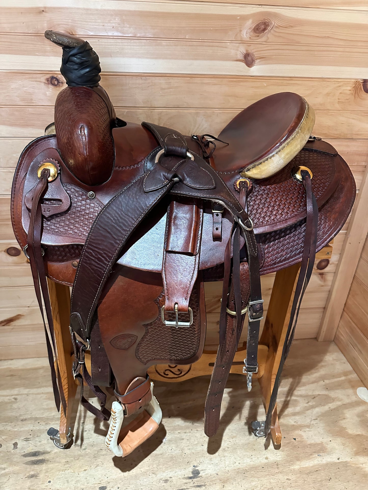 16” Tex Tan Hereford Association Ranch Roper Western Saddle
