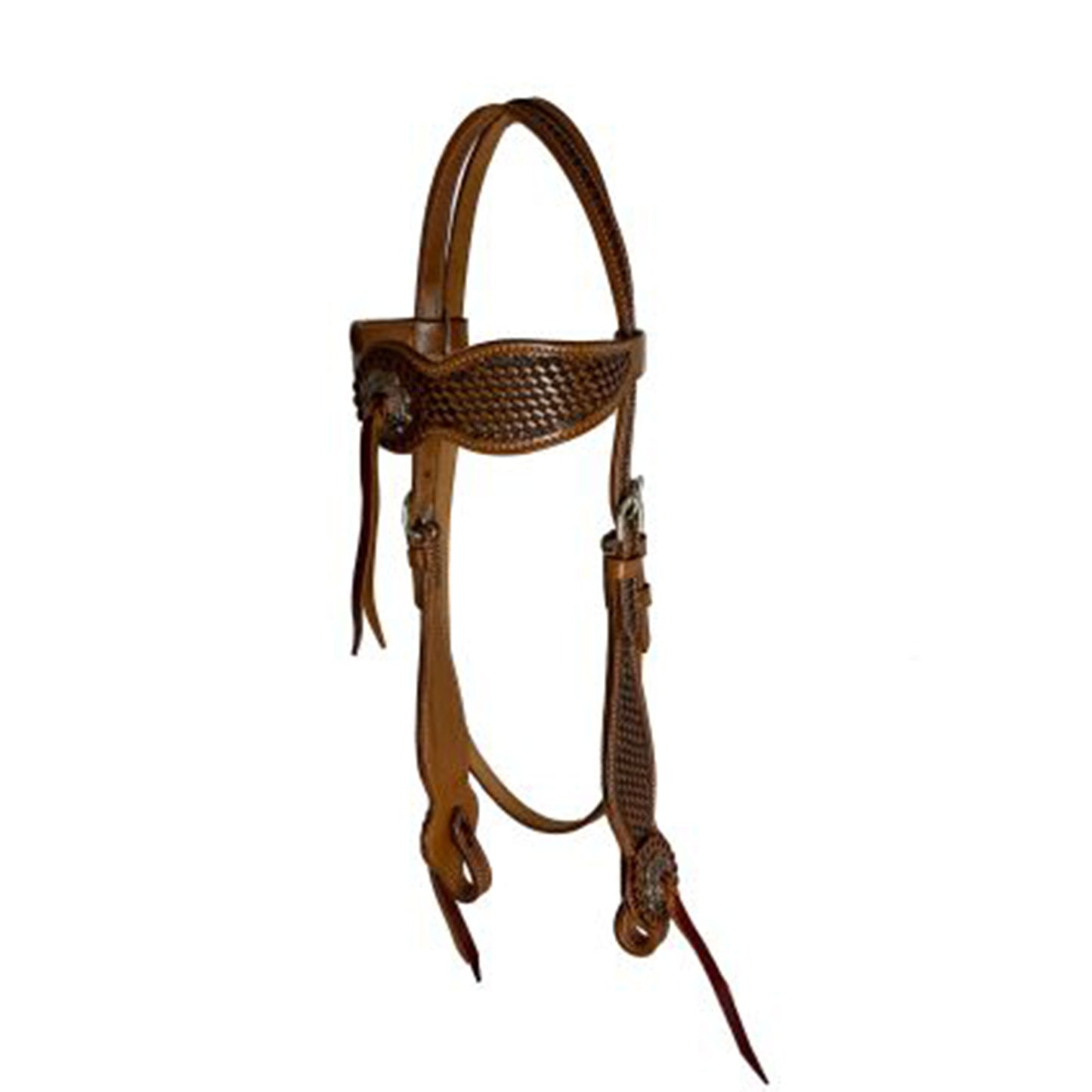 Fringe & Basket Weave Browband Headstall and Breastcollar Tack Set