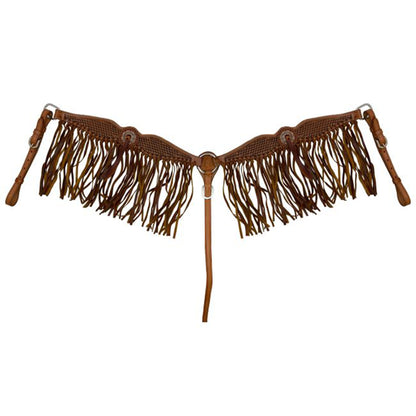 Fringe & Basket Weave Browband Headstall and Breastcollar Tack Set