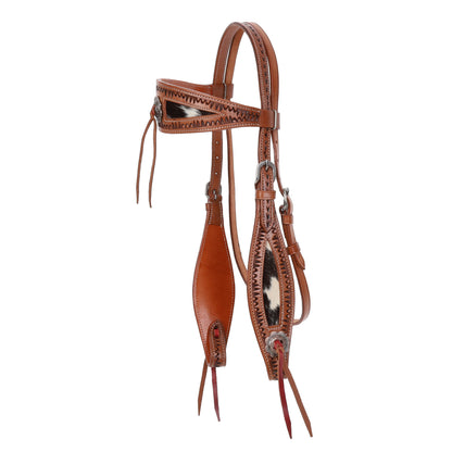 Cattle Drive Cowhide Inlay Headstall and Breastcollar  Tack Set