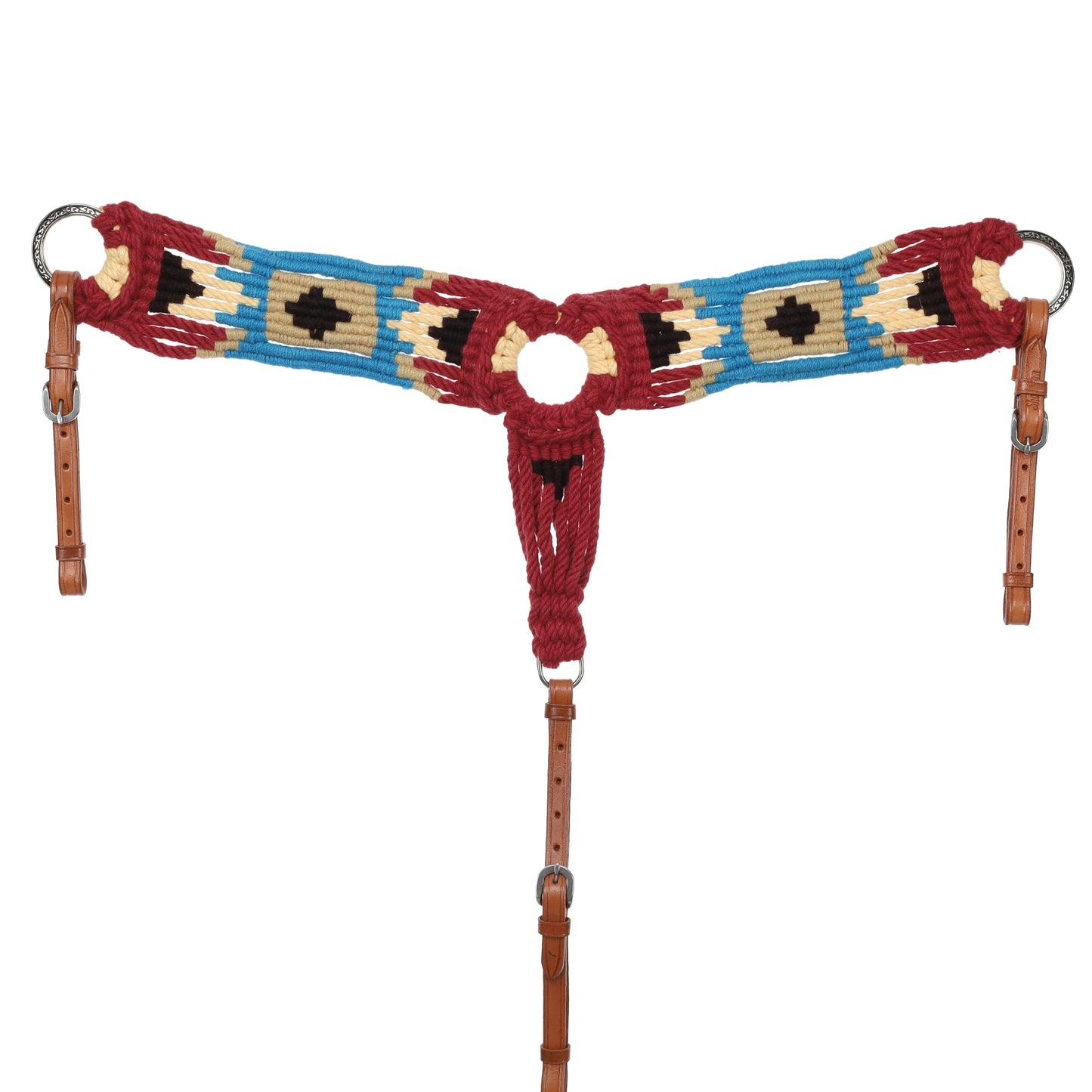 Fiery Frontier Pony Sized Mohair Browband Headstall and Breastcollar Tack Set