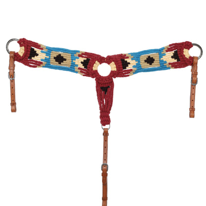 Fiery Frontier Pony Sized Mohair Browband Headstall and Breastcollar Tack Set