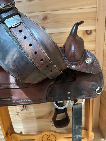 16” Circle Y Topeka Flex-Lite Western Trail Saddle Model 1551