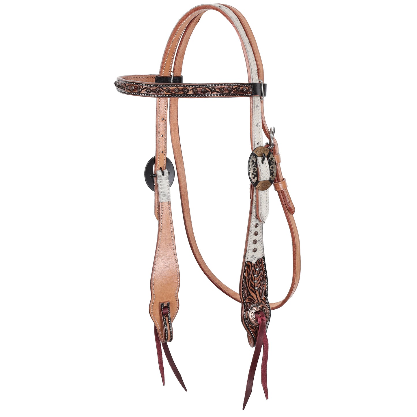 Showman Autumn Hide Browband Headstall and Breastcollar Tack Set