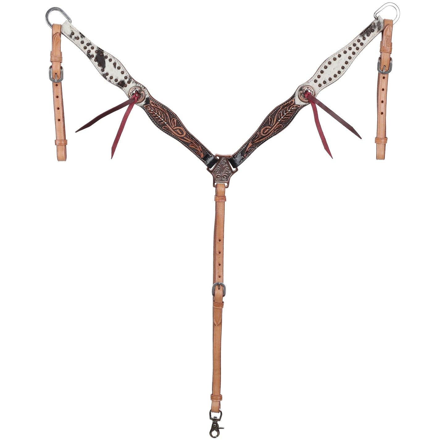 Showman Autumn Hide Browband Headstall and Breastcollar Tack Set