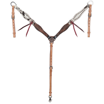 Showman Autumn Hide Browband Headstall and Breastcollar Tack Set