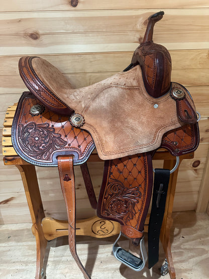 14” Cloverleaf Saddle Co. Barrel Racing Saddle