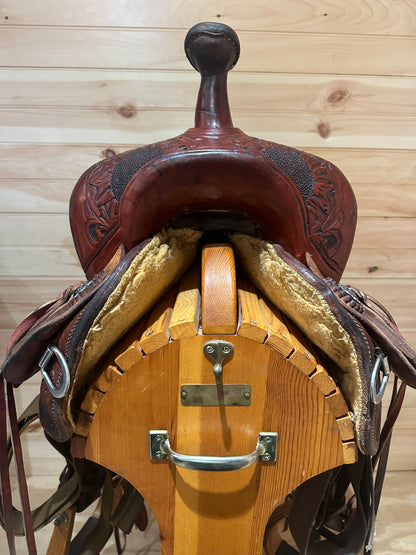 13” DC Western Sunflower Barrel Racing Saddle