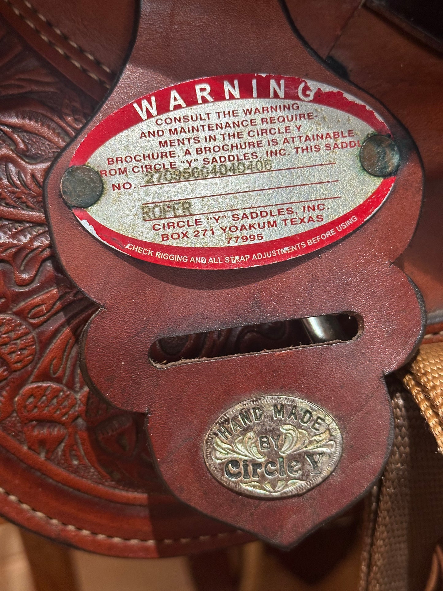 16” Circle Y Team Roper Western Saddle Model 2709