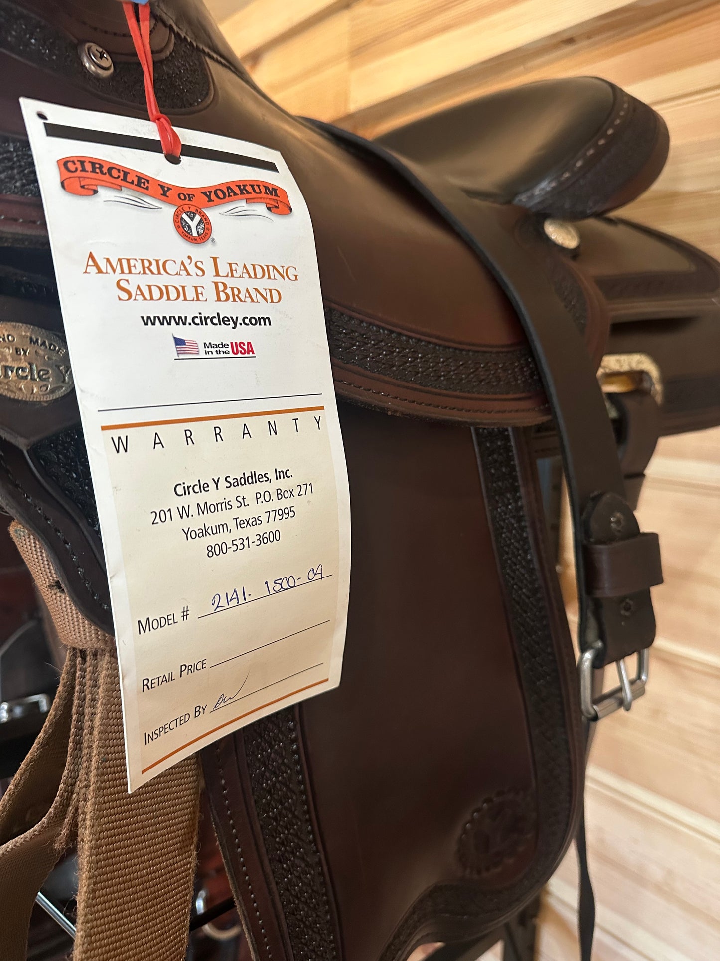 15” Circle Y Arabian Trail Saddle Model 2141