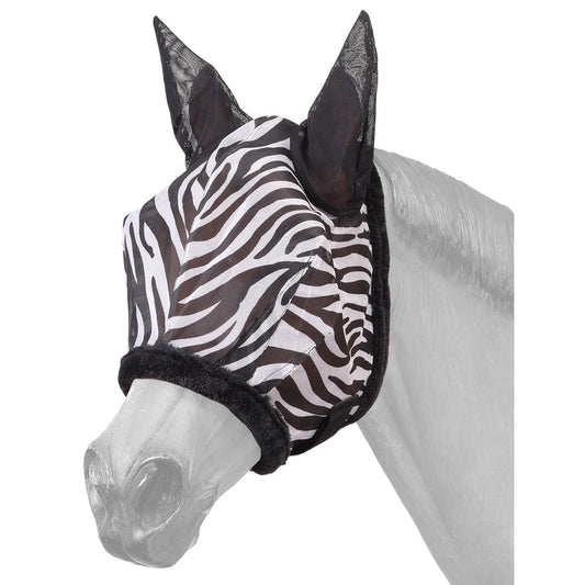 Tough1 Zebra Print Fly Mask - Pony