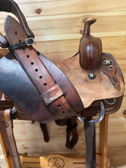 16.5” Genuine Billy Cook Basket Ranch Cutter Western Saddle Model 8965
