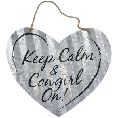 Corrugated Metal Heart Sign 20"