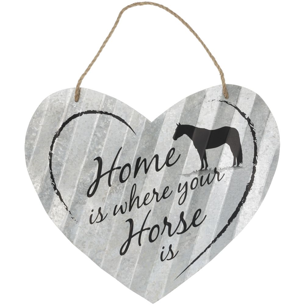 Corrugated Metal Heart Sign 20"