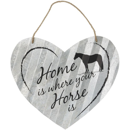 Corrugated Metal Heart Sign 20"