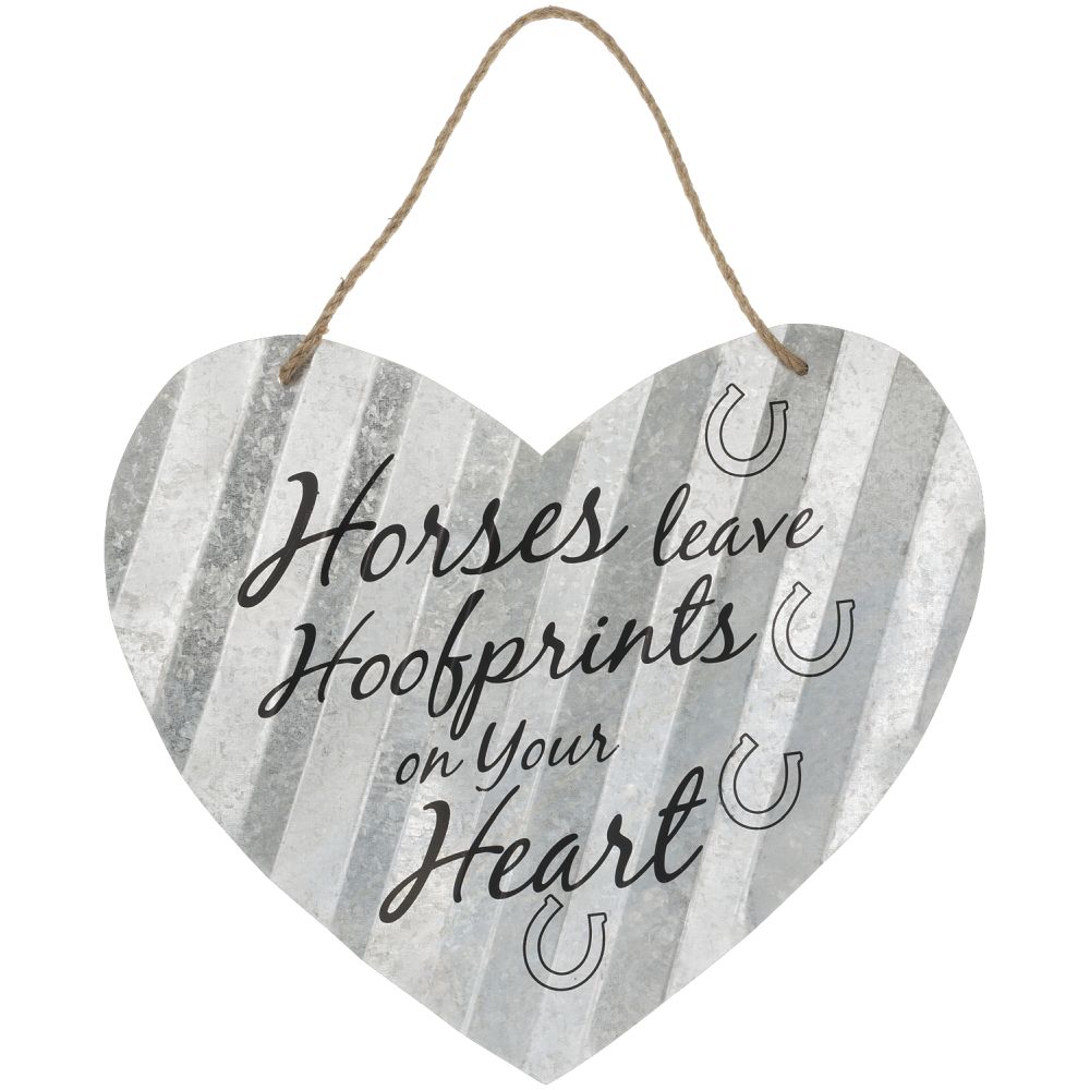 Corrugated Metal Heart Sign 20"