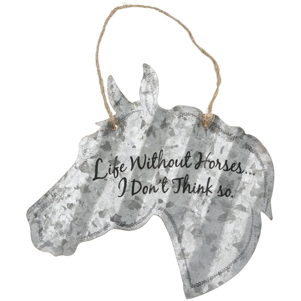 Corrugated Metal Horse Sign 5"