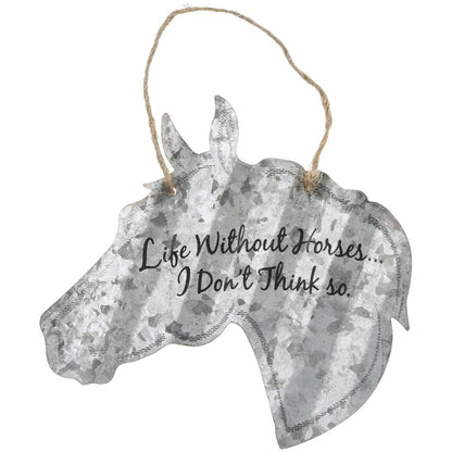 Corrugated Metal Horse Sign 5"