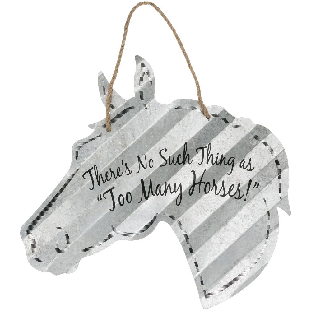 Corrugated Metal Horse Sign 20"