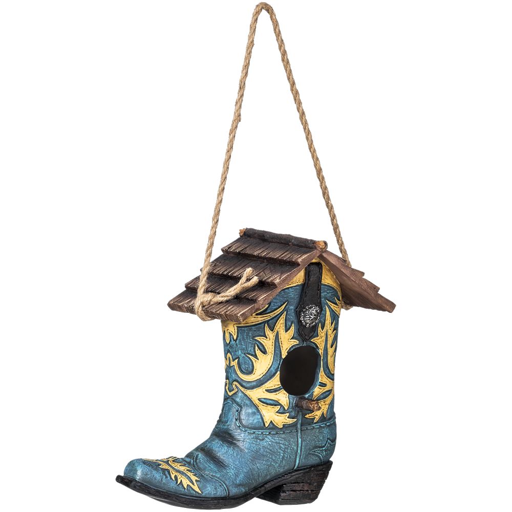 Turquoise Boot Birdhouse
