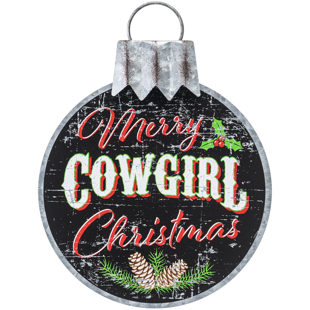 Metal Merry Christmas Ornament Sign