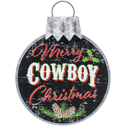 Metal Merry Christmas Ornament Sign