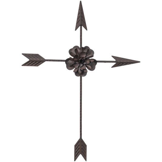 Arrow Cross with Flower Wall Décor