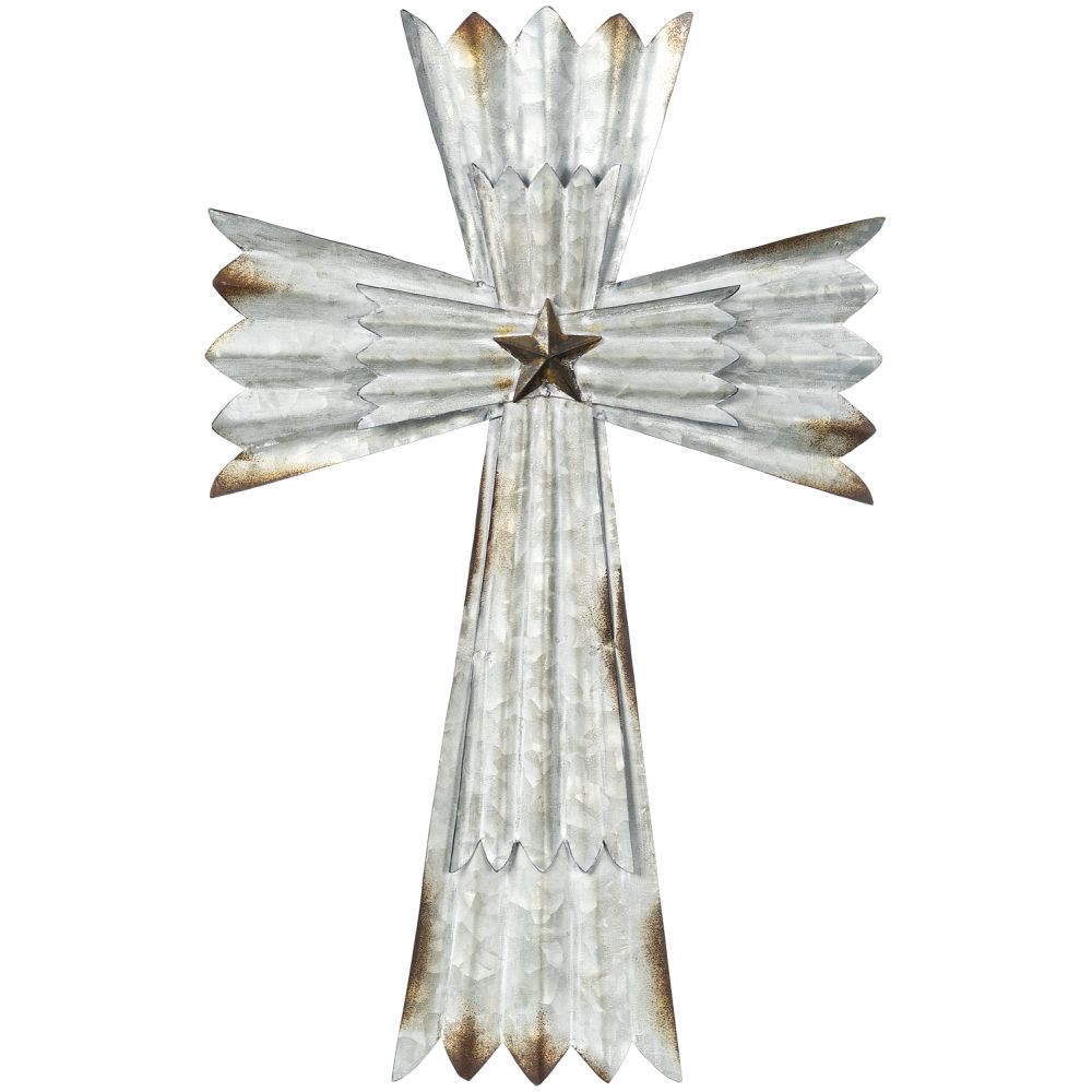 Metal Cross with Rustic Accents