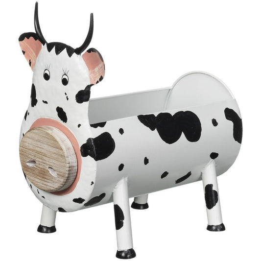 Metal Cow Planter