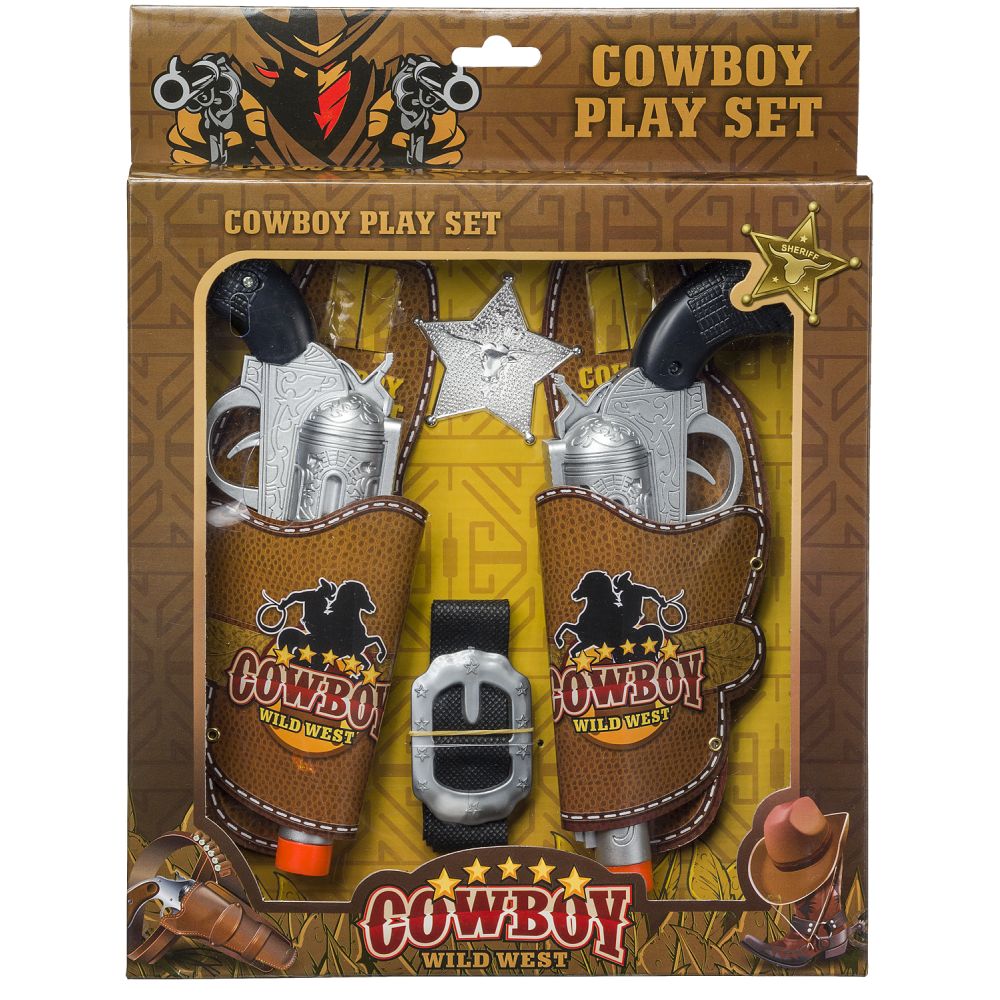Double Pistols with Brown Holster