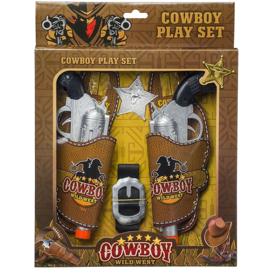 Double Pistols with Brown Holster