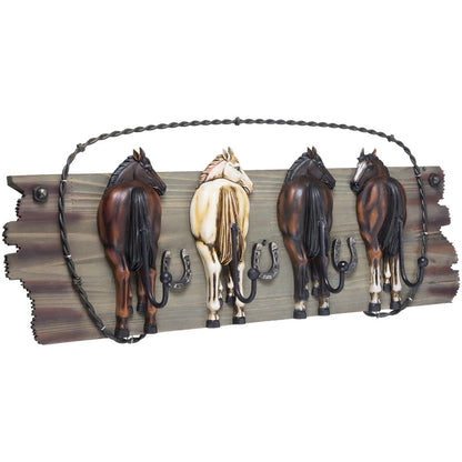 Western Themed 4 Hook Racks