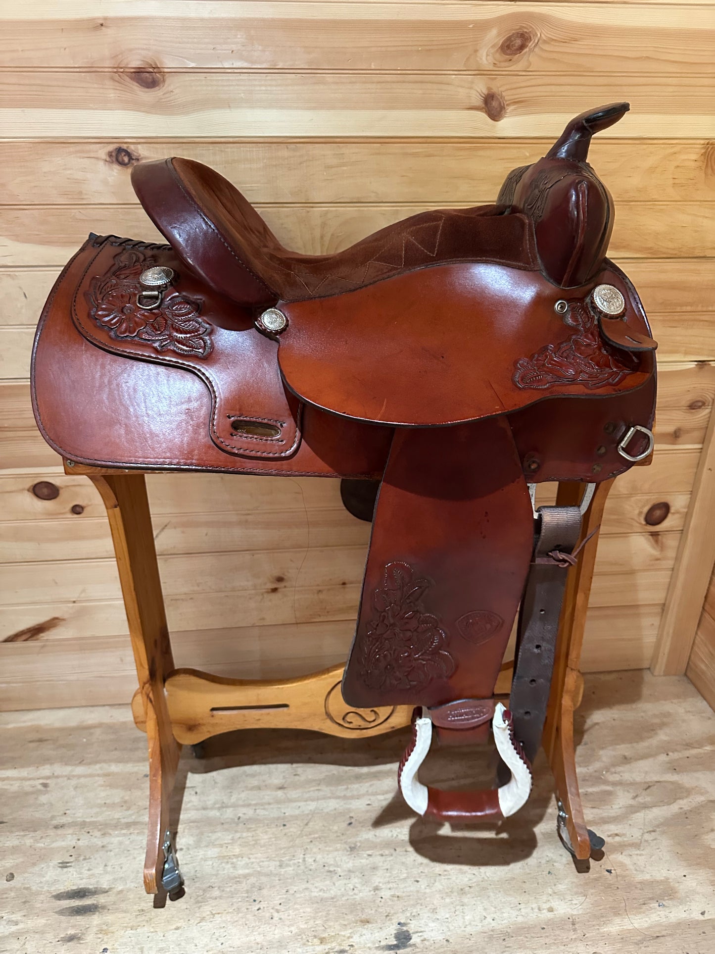 16” Tex Tan Hereford Prairie Rose Western Saddle 08-99686