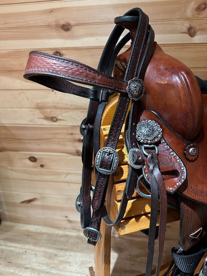 16.5” Allegany Mountain Saddlery All Around Western Trail Saddle