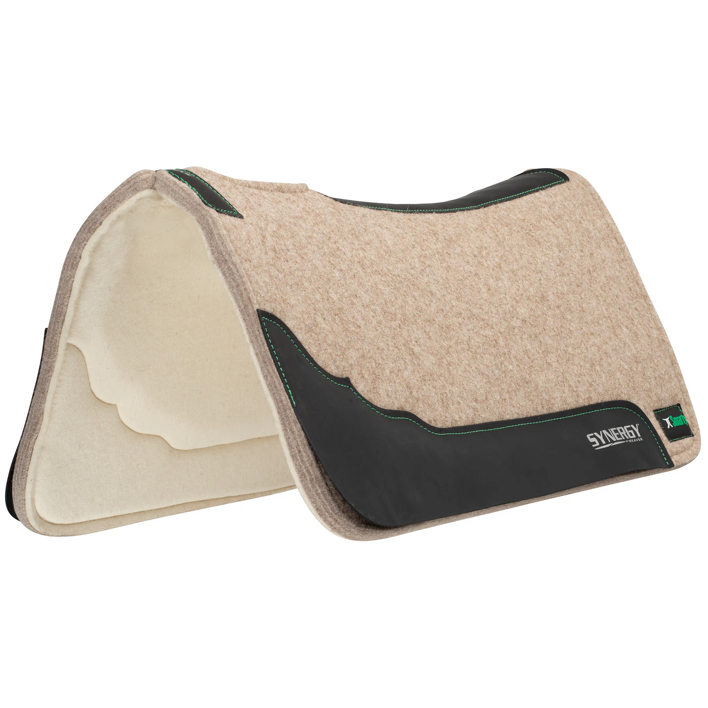Weaver Synergy Contoured F10 Virgin Merino Wool Saddle Pad, 32”x32”x1”, Merino Wool Fleece