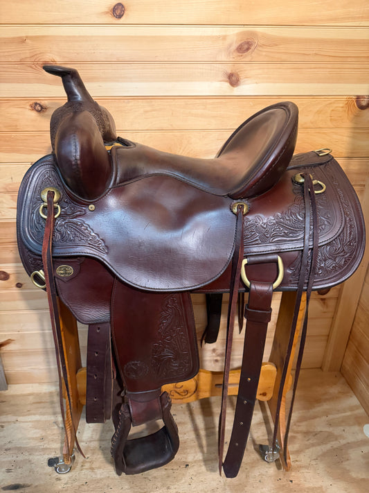 16” Circle Y Carlsbad Flex-Lite Western trail saddle Model 2376