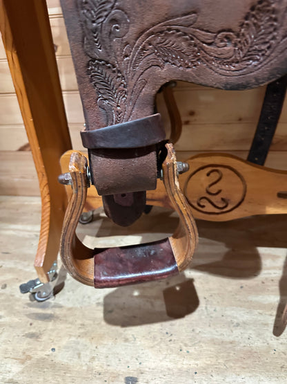 14.5” Reinsman Team Camarillo Barrel Racing Western Saddle Model 4231