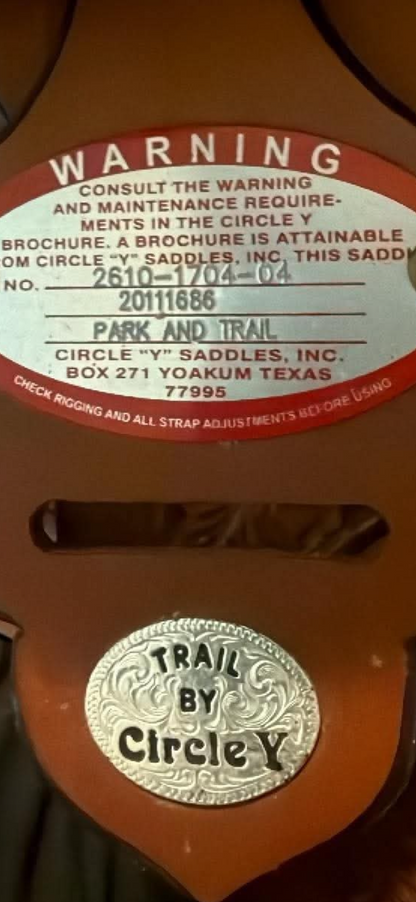 17” Circle Y High Horse Houston Western Trail Saddle Model 2610