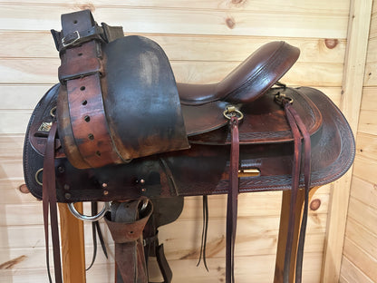 17” Big Horn Deluxe Equi-fit Flex Western Trail Saddle Model 1655