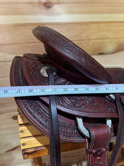 18” RW Bowman B-Light Silver Western Ranch Trail Saddle Model 9478