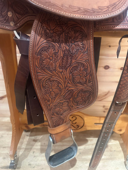 14” Circle Y Xtreme Performance Tie-Dye Barrel Racing Saddle Model 2150