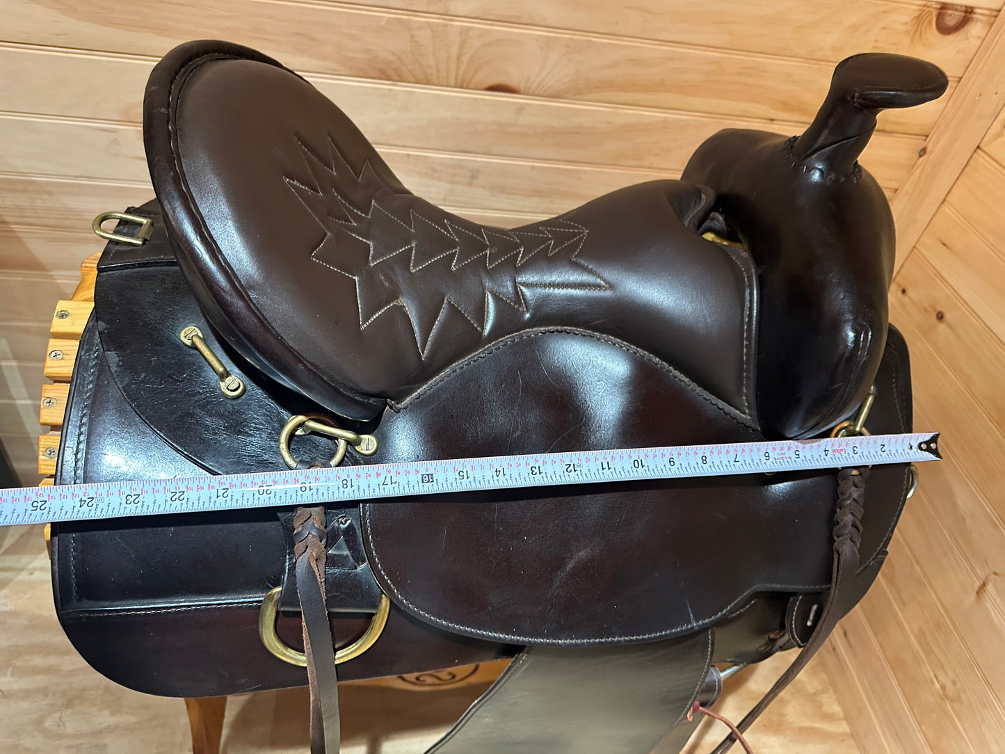 16.5” Tex Tan TexFlex Western Trail Saddle Model 08-TF4012C65