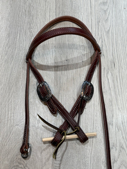 Jeremiah Watt Browband Quick Change Headstall– Premium Amish Leather by Spur Creek Tack