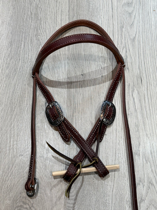 Jeremiah Watt Browband Quick Change Headstall– Premium Amish Leather by Spur Creek Tack