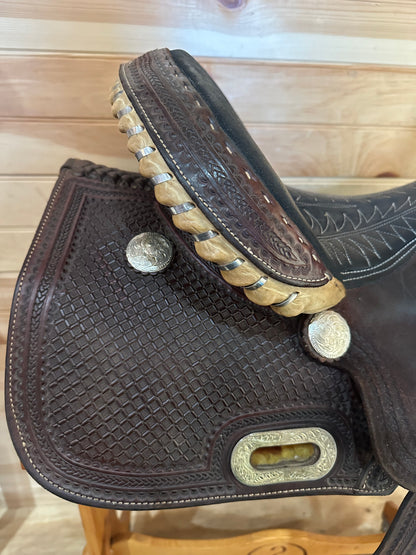 15” Billy Cook Maker Half Breed Waffle Barrel Racing Saddle Model 1907 Sulphur OK